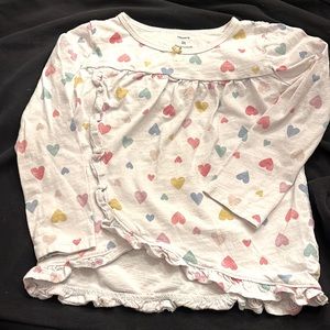 Carters kids shirt with hearts.